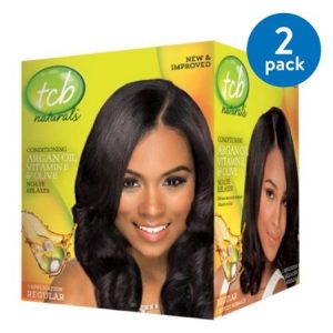 (2 Pack) TCB Naturals Regular Conditioning No-Lye Hair Relaxer Box