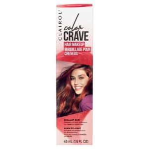 Clairol Color Crave Temporary Hair Makeup,Brilliant Ruby