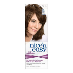 Clairol nice'n easy non permanent #75 light ash, UK Loving Care (Pack of 1) + Makeup Blender Stick, 12 Pcs