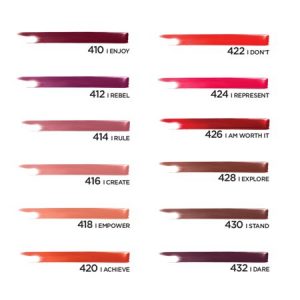 L'Oreal Paris Rouge Signature Matte High Pigment, Lightweight Lip Ink, I Stand1