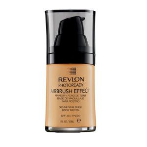 Revlon Photoready Airbrush Effect Makeup Foundation Medium Beige #006 + Makeup Blender Stick, 12 Pcs